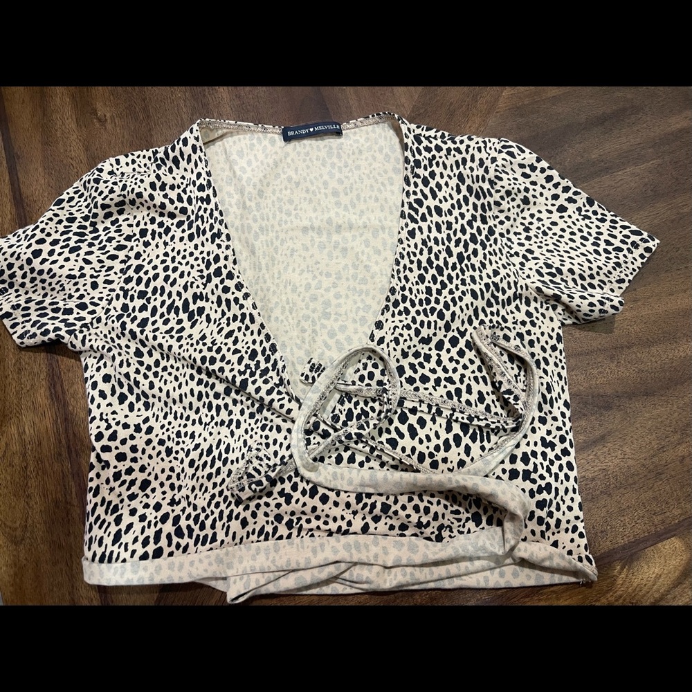 Brandy leopard wrap top